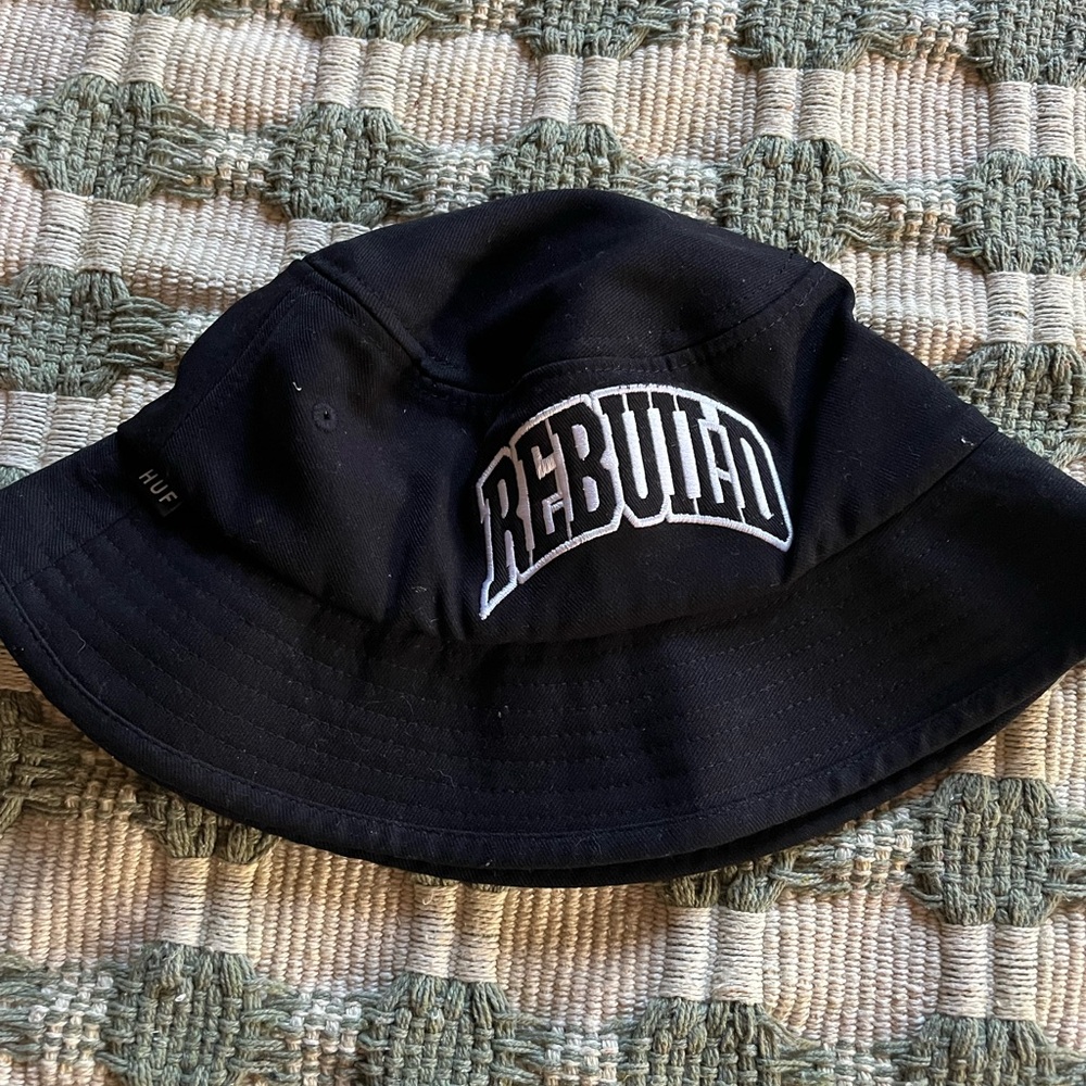 HUF Black and Green Bucket Hat